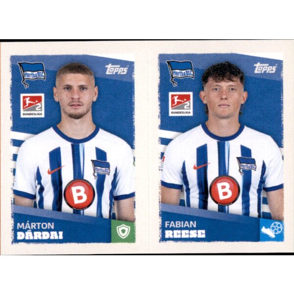 Topps Bundesliga 2023/24 - Sticker 395 - Marton Dardai & Fabian Reese - Hertha BSC Berlin - 2. Bundesliga