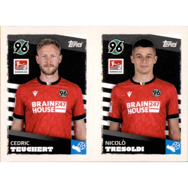 Topps Bundesliga 2023/24 - Sticker 427 - Cadric Teuchert & Nicolo Tresoldi - Hannover 96 - 2. Bundesliga