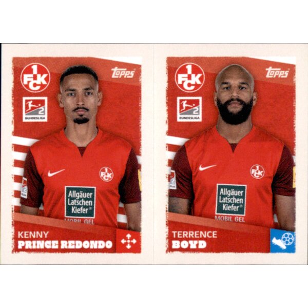 Topps Bundesliga 2023/24 - Sticker 432 - Kenny Prince Redondo & Terrence Boyd - 1. FC Kaiserslautern - 2. Bundesliga