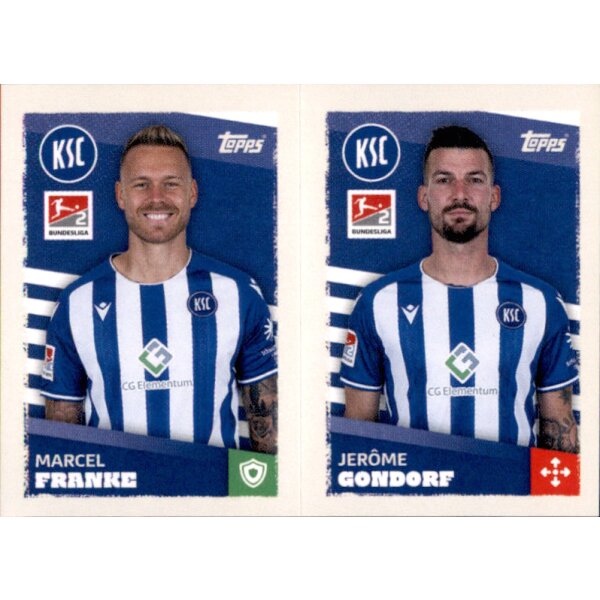 Topps Bundesliga 2023/24 - Sticker 434 - Marcel Franke & Jerome Gondorf - Karlsruher SC - 2. Bundesliga