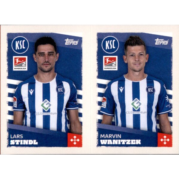 Topps Bundesliga 2023/24 - Sticker 436 - Lars Stindl & Marvin Wanitzek - Karlsruher SC - 2. Bundesliga