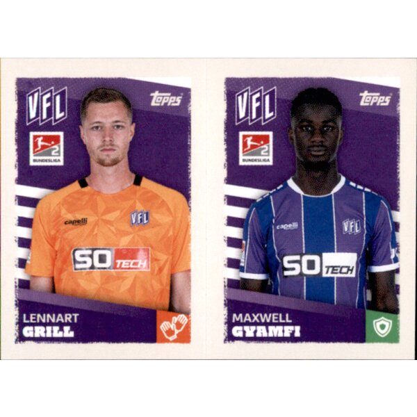 Topps Bundesliga 2023/24 - Sticker 455 - Lennart Grill & Maxwell Gyamfi - VfL Osnabrück - 2. Bundesliga