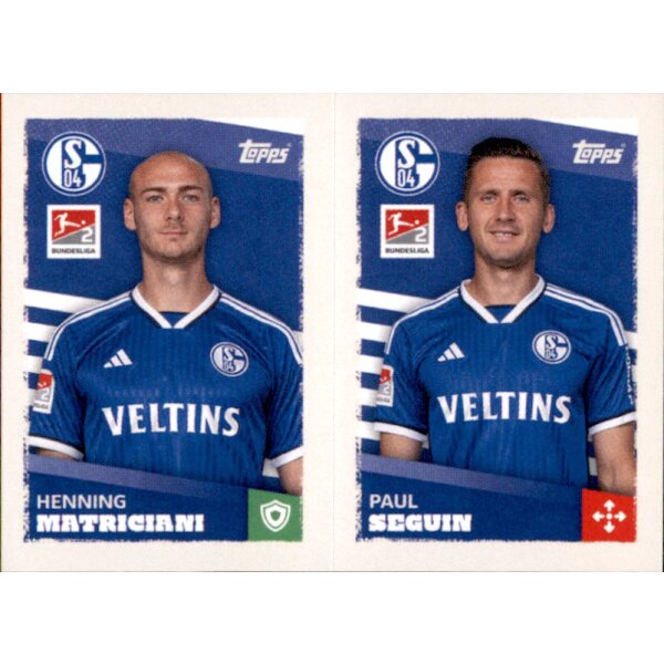 Topps Bundesliga 2023/24 - Sticker 474 - Hanning Matriciani & Paul Seguin - FC Schalke 04 - 2. Bundesliga