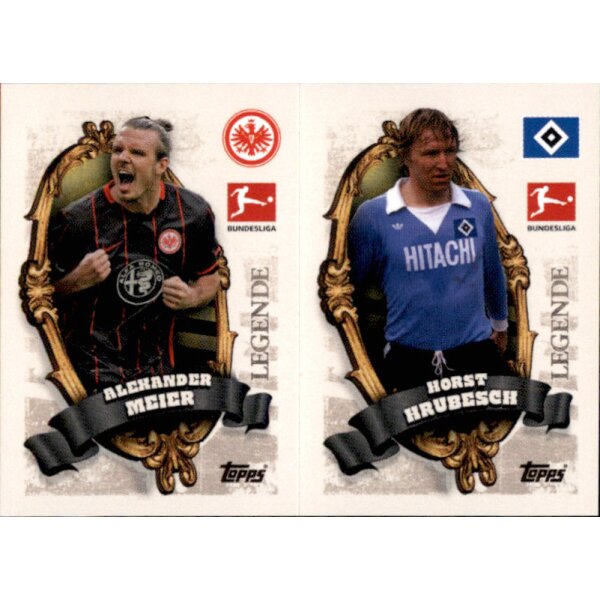 Topps Bundesliga 2023/24 - Sticker BL07+8 - Alexander Meier & Horst Hrubesch -  Legende