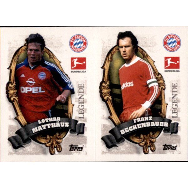 Topps Bundesliga 2023/24 - Sticker BL11+12 - Lothar Matthäus & Franz Beckenbauer -  Legende