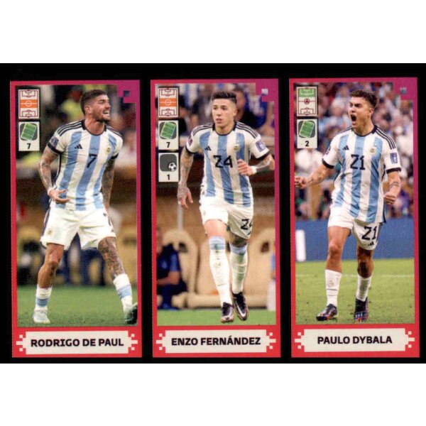 Sticker 419 Rodrigo De Paul/Enzo Fernandez/Paulo Dybala FIFA World Cup Qatar 2022