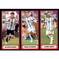 Sticker 420 Julian Alvarez/Angel Di Maria/Lionel Messi...