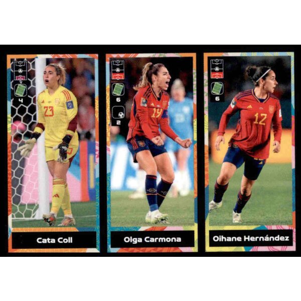 Sticker 424 Cata Coll/Olga Carmona/Oihane Hernandez FIFA Womens World Cup 2023