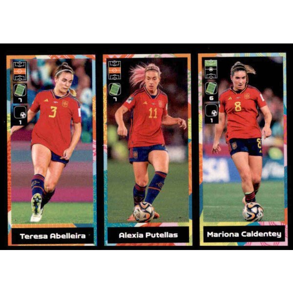 Sticker 426 Teresa Abelleira/Alexia Putellas/Mariona Caldentey FIFA Womens World Cup 2023