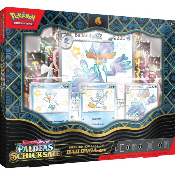 Pokemon Paldeas Schicksale - Premium Kollektion - Schillerndes Bailonda EX Box - Deutsch