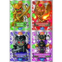 LEGO Ninjago Serie 8 Trading Cards -  Alle 4 Platin Karten