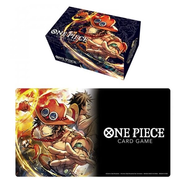 One Piece Card Game - Playmat and Storage Box Set - Portgas .D. Ace