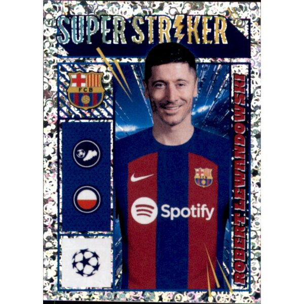 Sticker 136 Robert Lewandowski (Super Striker) - FC Barcelona