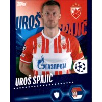 Sticker 278 Uros Spajic - FK Crvena Zvezda