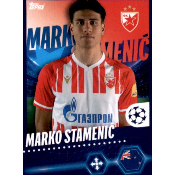 Sticker 287 Marko Stamenic - FK Crvena Zvezda