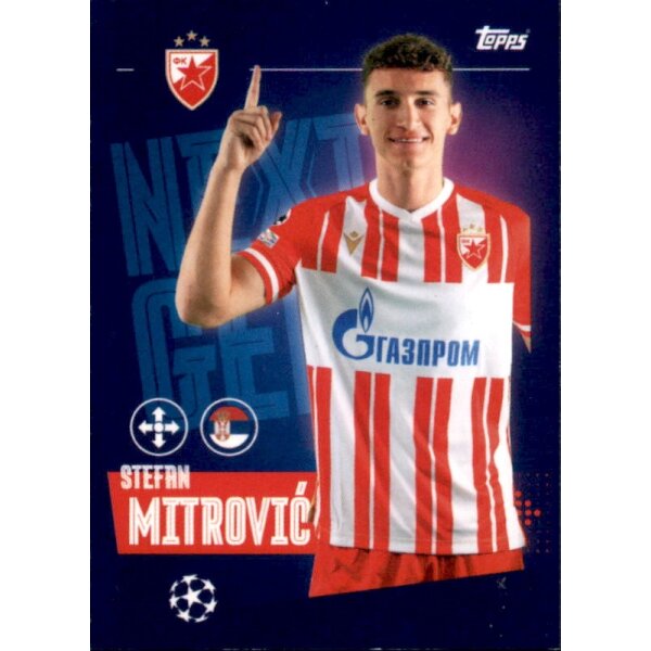 Sticker 292 Stefan Mitrovic (Next Gen) - FK Crvena Zvezda