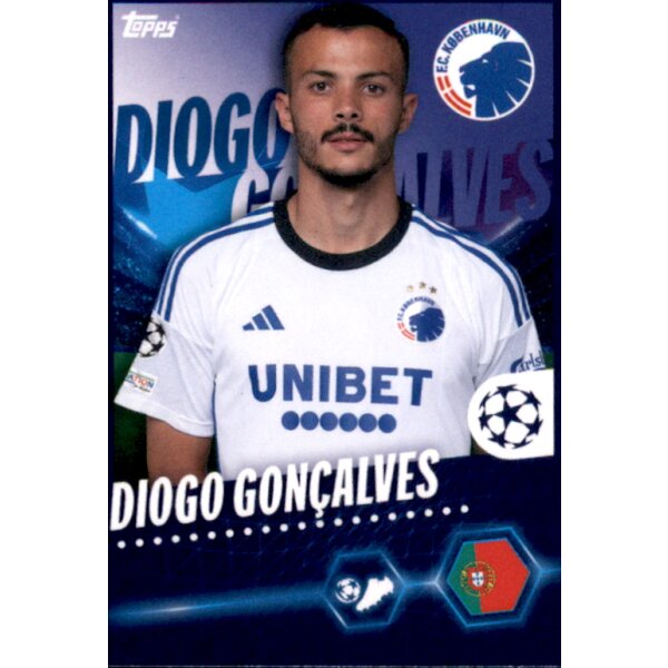 Sticker 555 Diogo Goncalves - F.C. Copenhagen