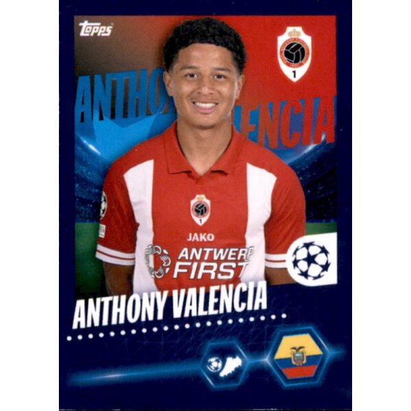 Sticker 609 Anthony Valencia - Royal Antwerp FC