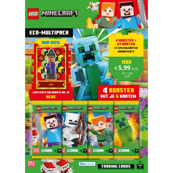 LEGO Minecraft Serie 1 Trading Cards -  1 Multipack (zufällige Auswahl)