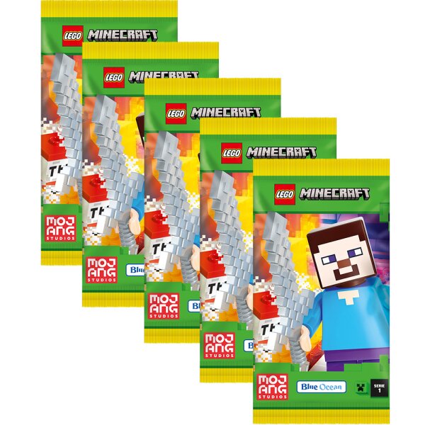 LEGO Minecraft Serie 1 Trading Cards - 5 Booster