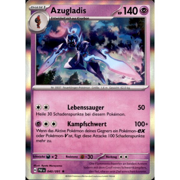 040/091 - Azugladis - Holo Rare - PAF Paldeas Schicksale