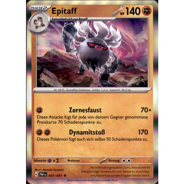 047/091 - Epitaff - Holo Rare - PAF Paldeas Schicksale