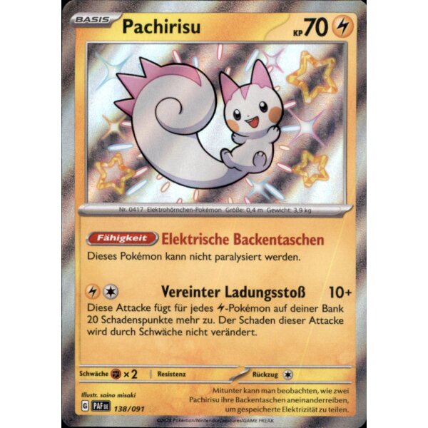 138/091 - Pachirisu - Shiny Rare - PAF Paldeas Schicksale