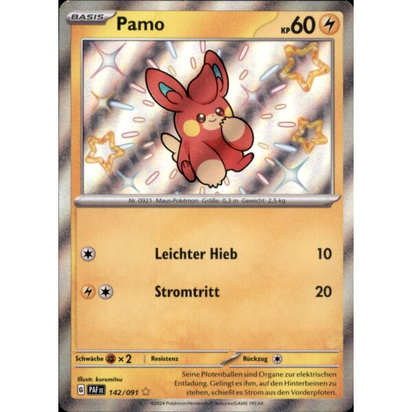 142/091 - Pamo - Shiny Rare - PAF Paldeas Schicksale