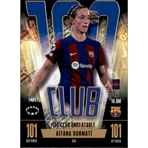 343 - Aitana Bonmati - 100 Club UEFA Womens Champions League - 2023/2024