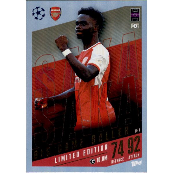 LE 1 - Bukayo Saka - Big Game Baller Limited Edition - 2023/2024