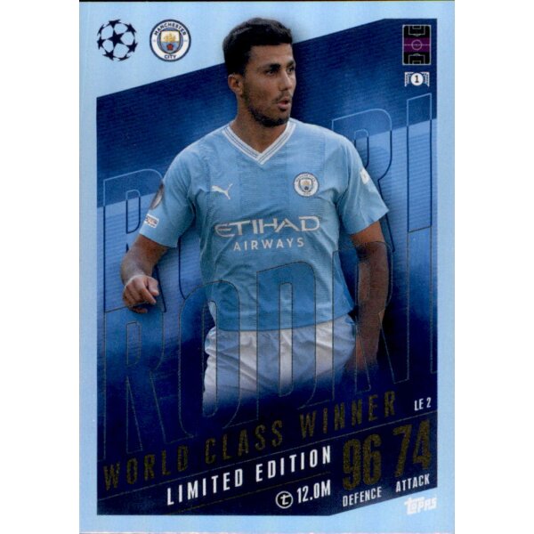 LE 2 - Rodri - World Class Winner Limited Edition - 2023/2024