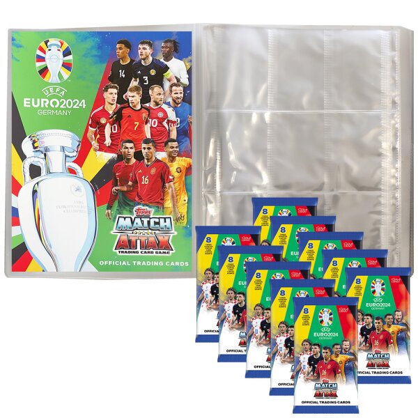 Match Attax UEFA EURO 2024 Germany - 1 Leere Sammelmappe + 10 Booster