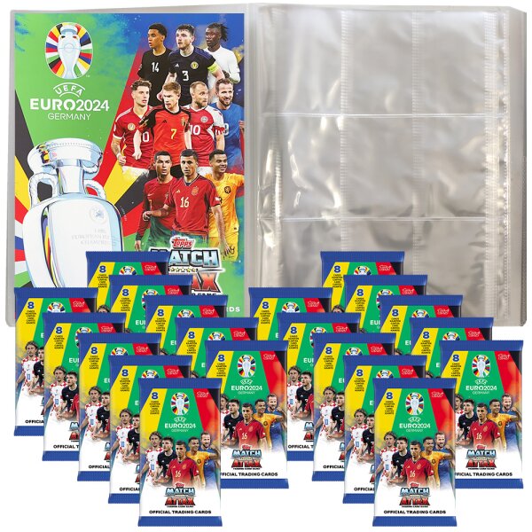 Match Attax UEFA EURO 2024 Germany - 1 Leere Sammelmappe + 20 Booster