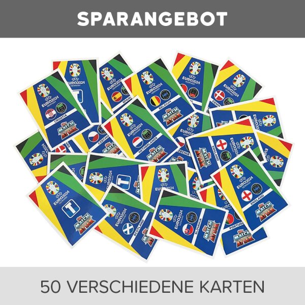 Match Attax UEFA EURO 2024 Germany - 50 verschiedene, zufällige Karten