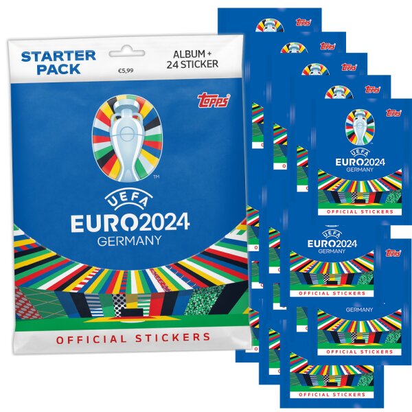 UEFA EURO 2024 Germany - Sammelsticker - 1 Starter Pack + 20 Tüten