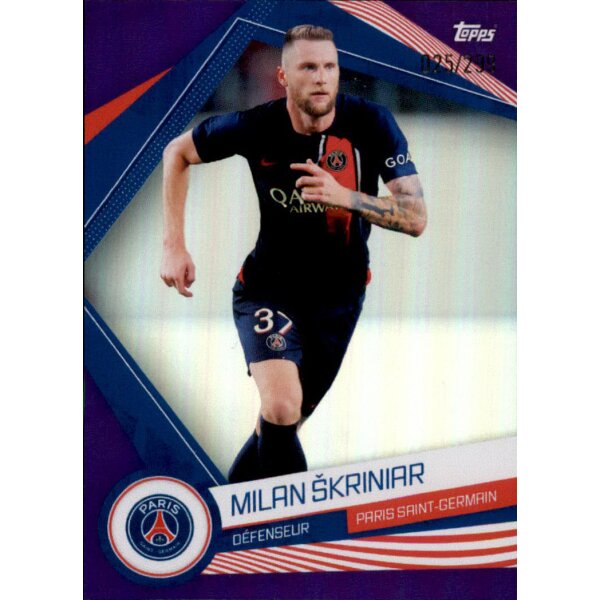 PSG-6 Milan Škriniar - Purple Parallel 025/299 - Paris Saint Germain Fan Set 2023/2024