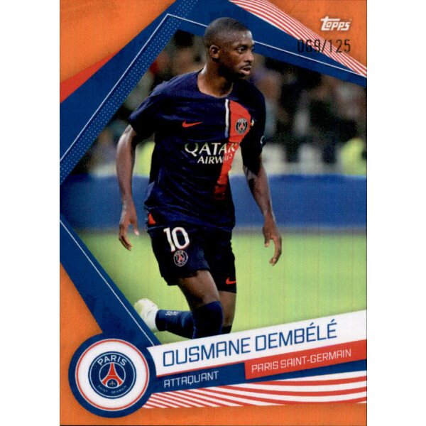 PSG-12 Ousmane Dembélé - Orange Parallel 069/125 - Paris Saint Germain Fan Set 2023/2024