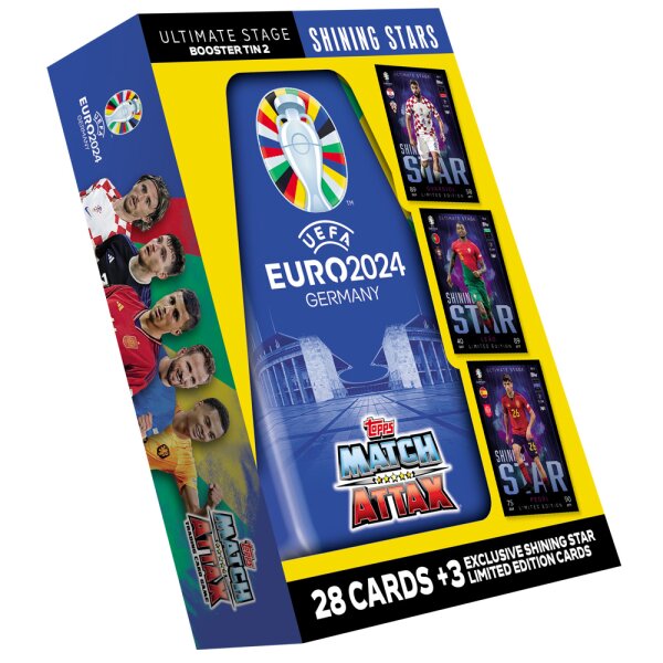 Match Attax UEFA EURO 2024 Germany - 1 Mini Tin Box Shining Stars