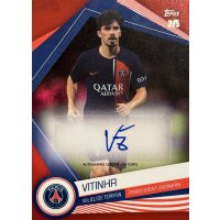 2/5 Autogrammkarte Red - Vitinha - Paris Saint Germain...