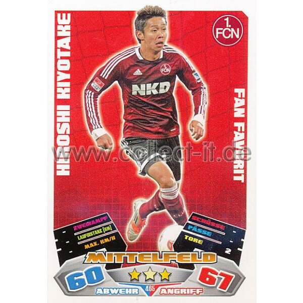 MX-465 - HIROSHI KIYOTAKE - 1. FC Nürnberg - Fan Favorit - Saison 12/13