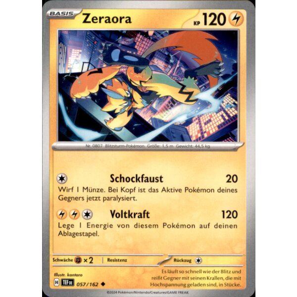 057/162 - Zeraora - Uncommon - TEF Gewalten der Zeit