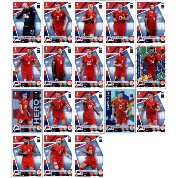 Match Attax UEFA EURO 2024 Germany - Mannschaftspaket - Serbien