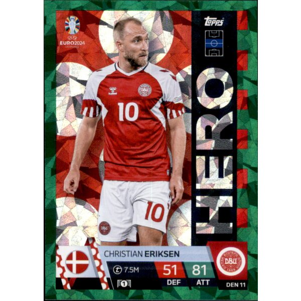 DEN 11 - Christian Eriksen - Hero - GREEN EMERALD - 2024