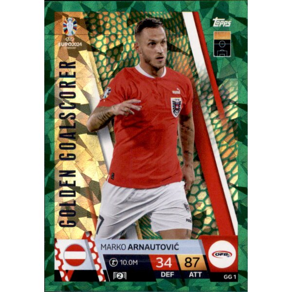 GG 1 - Marko Arnautovic - Golden Goalscorer - GREEN EMERALD - 2024