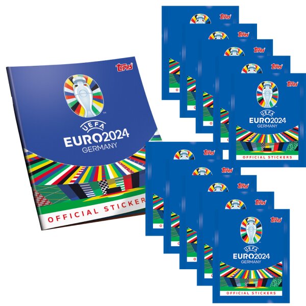 UEFA EURO 2024 Germany - Sammelsticker - 1 Album + 10 Tüten