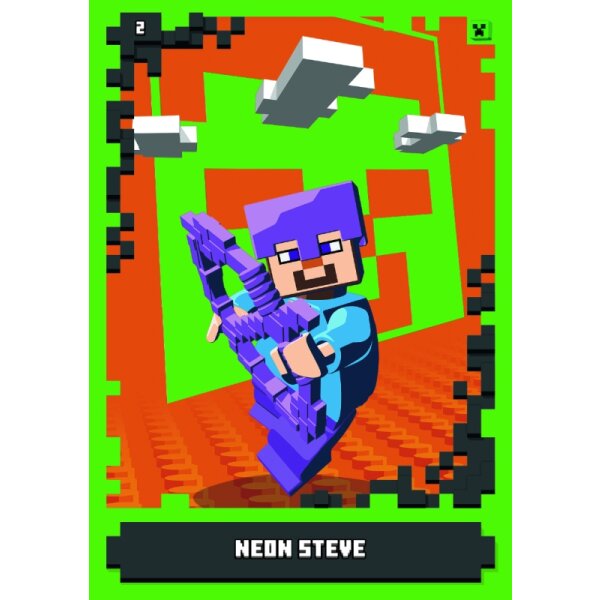 2 - Neon Steve - Skin Karte - Neon - Serie 1