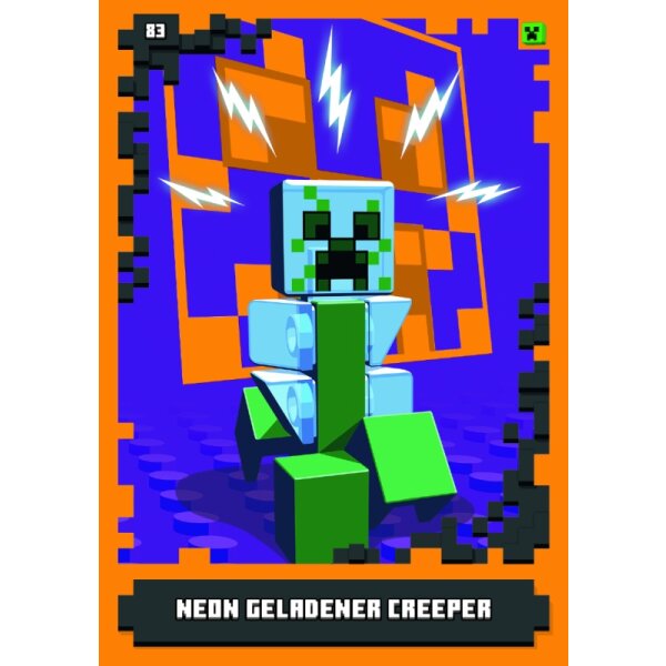 83 - Neon Geladener Creeper - Mob Karte - Neon - Serie 1