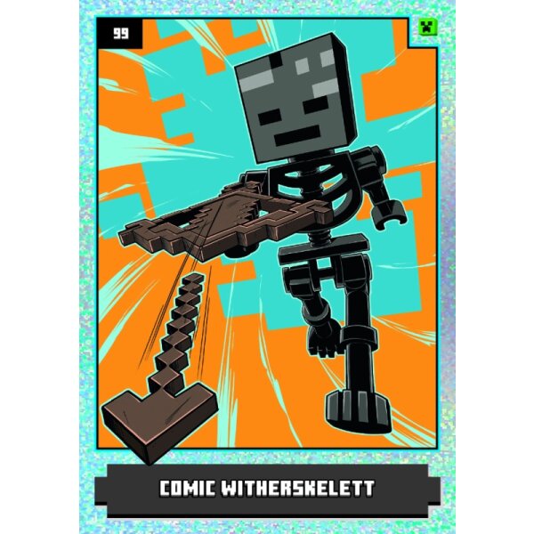 99 - Comic Witherskelett - Mob Karte - Holo - Serie 1