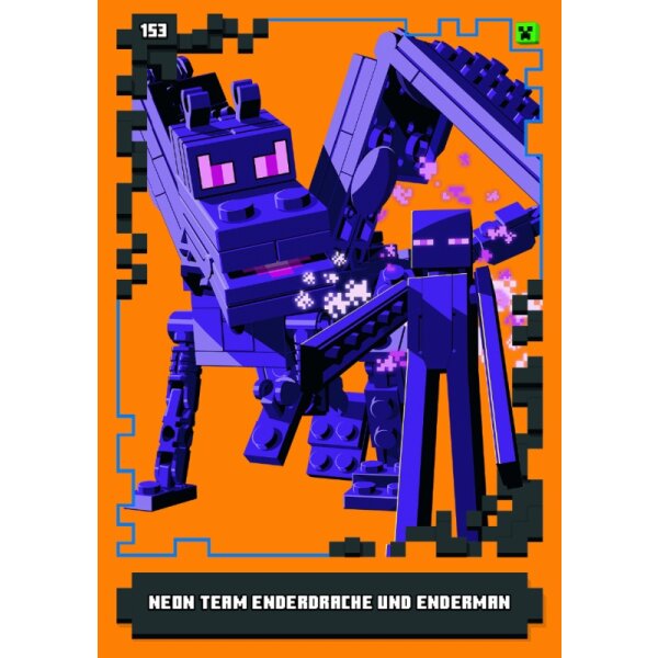 153 - Neon Team Enderdrache und Enderman - Mob Karte - Neon - Serie 1
