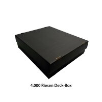 Starter-Bundle Black Edition - Riesen Deck-Box - Aufbewahrung für 4000 Karten + 10 Kartentrenner (kompatibel mit Magic / Pokemon / YuGiOh Karten) + 100 collect-it Hüllen + Sammelmappe